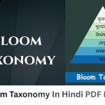 Bloom Taxonomy In Hindi PDF Book | ब्लूम टैक्सोनॉमी हिंदी पीडीएफ बुक